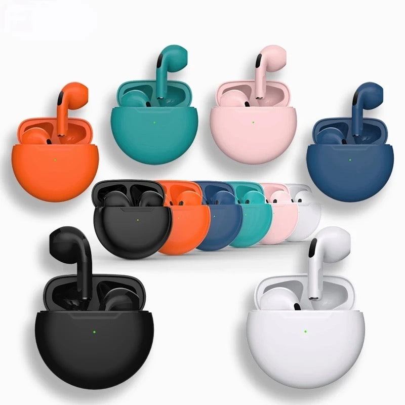 Stylish Bluetooth earbuds with powerful bass, wireless connectivity, and touch control.