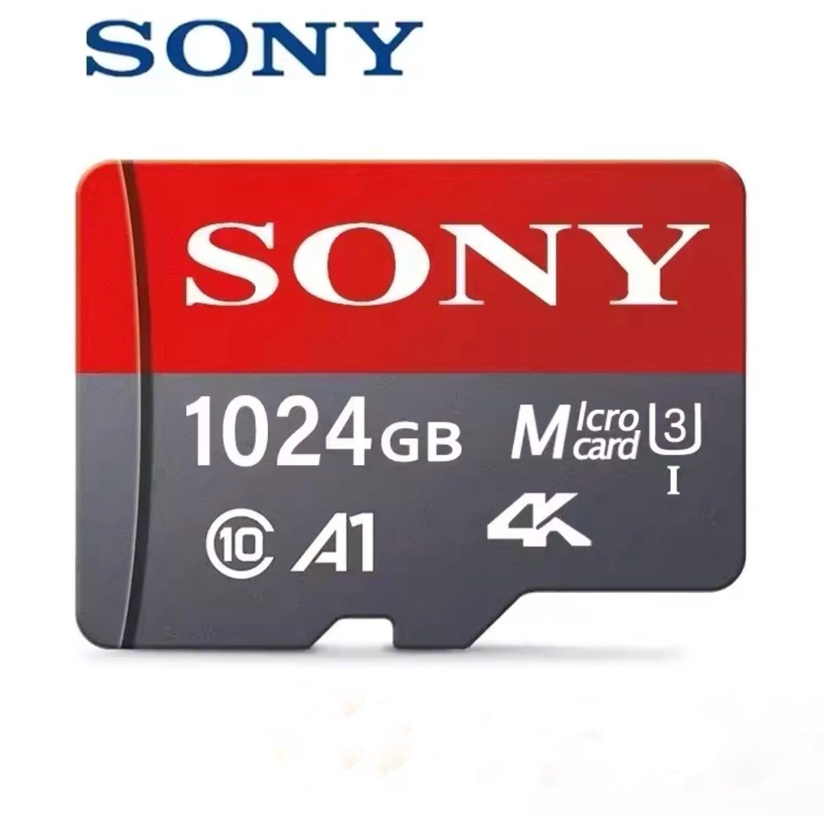 Sony memory card 1TB A1 U3 for high-speed storage.