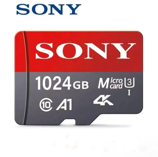 Sony memory card 1TB A1 U3 for high-speed storage.